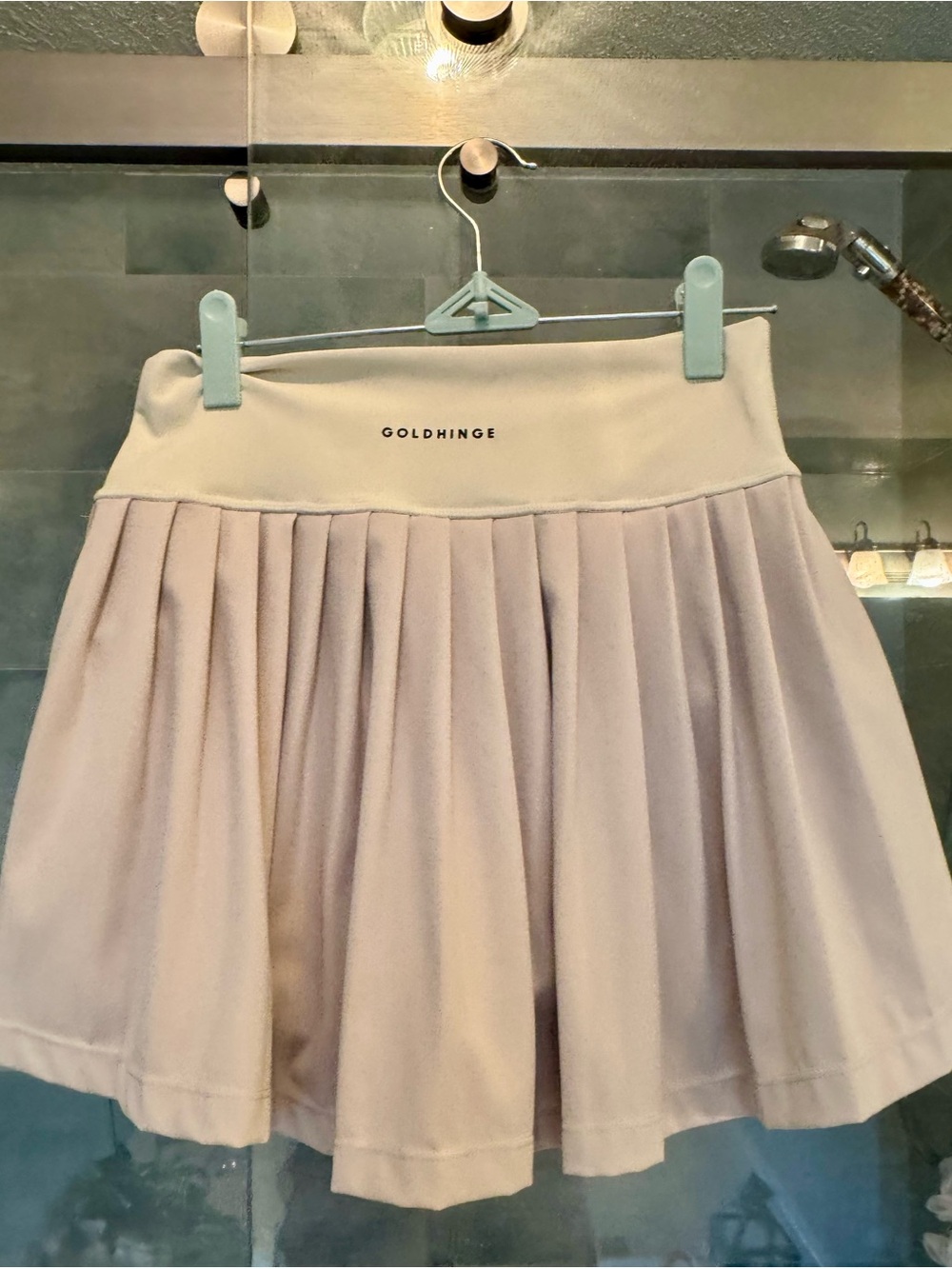Goldhinge Bone two Tiered Pleated Tennis Skirt Shorts - Picture 2 of 7